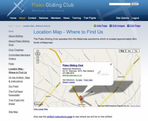 Embedded Google Map of our location