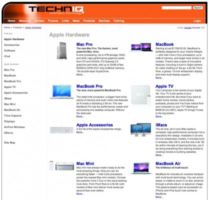 Techniq product section