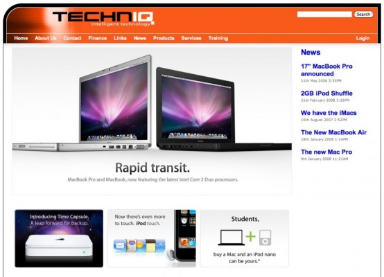 Techniq front page